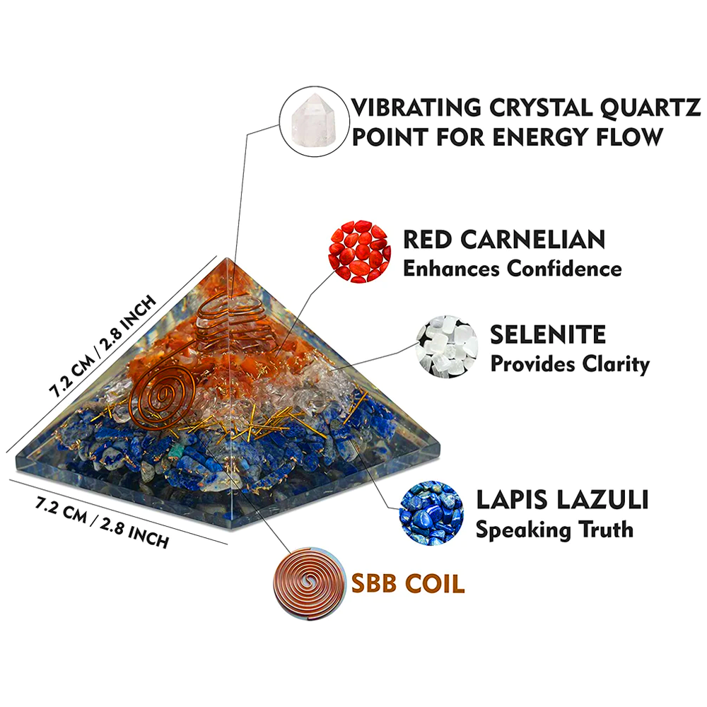 Carnelian-Selenite-Lapis-Orgonite-Pyramid