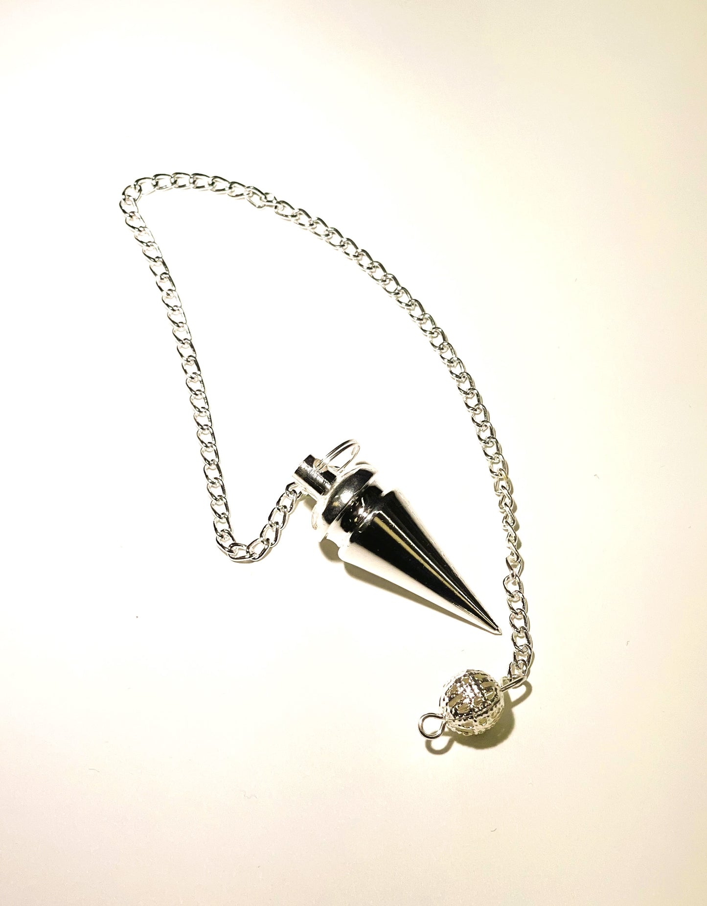 Solid-Metal-Cone-Silver-Pendulum
