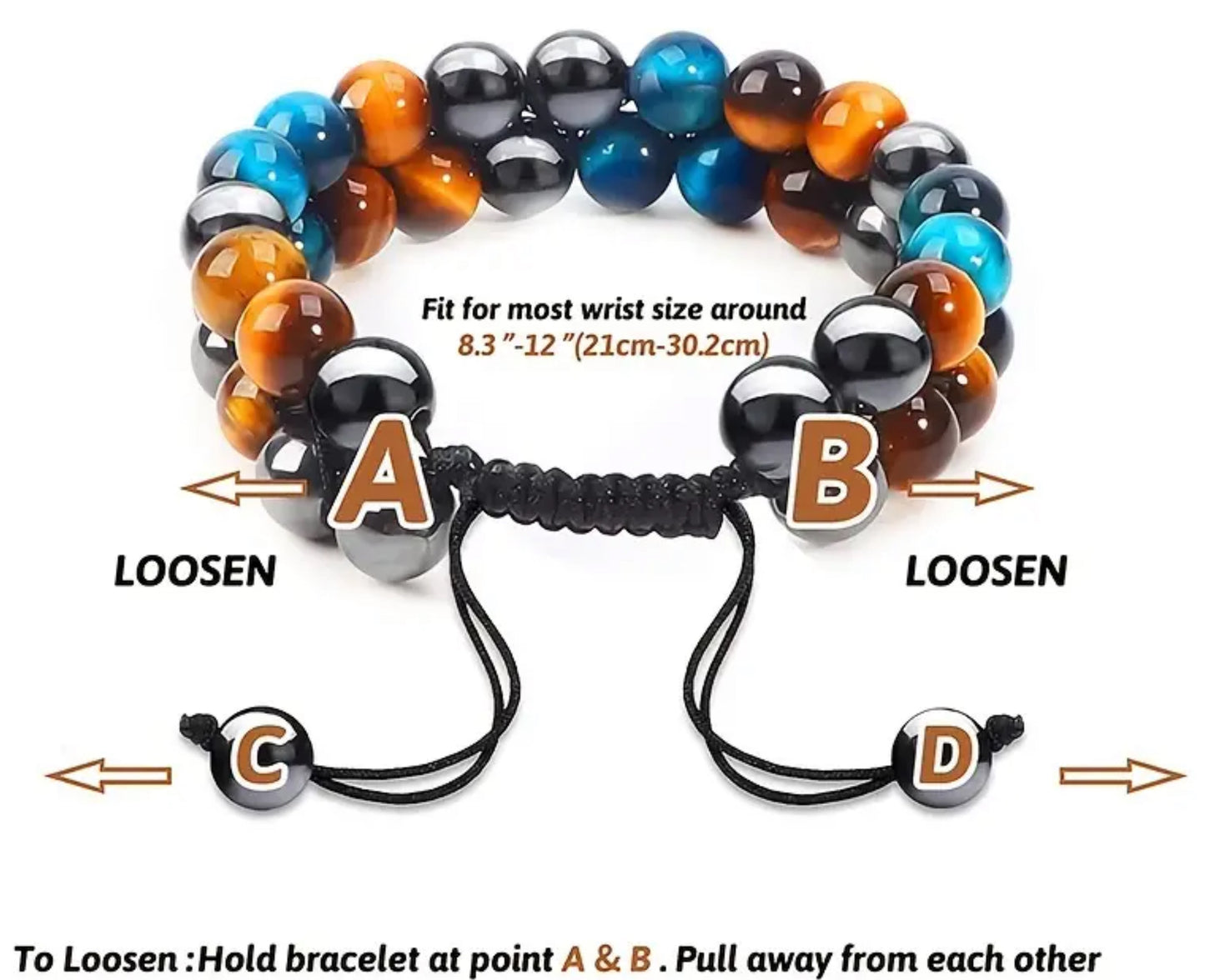 Blue-Tigers-Eye-Hematite-Triple-Protection-Bracelet