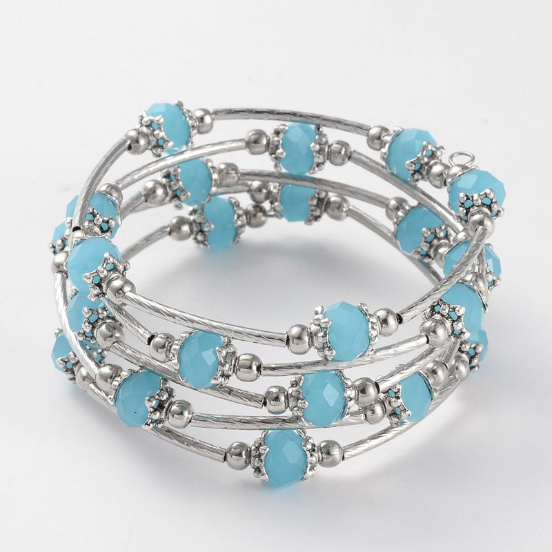 Glass-Bead-Wrap-Bracelet