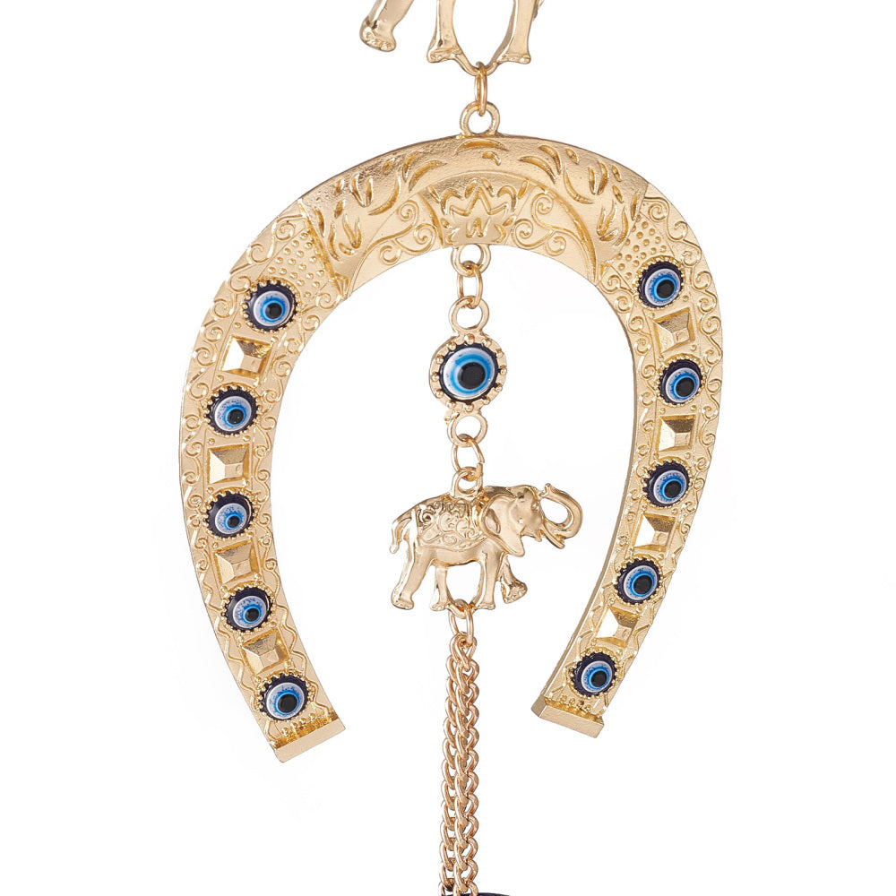 Evil-Eye-Decor-Golden-Horseshoe-and-Elephant-Hanging