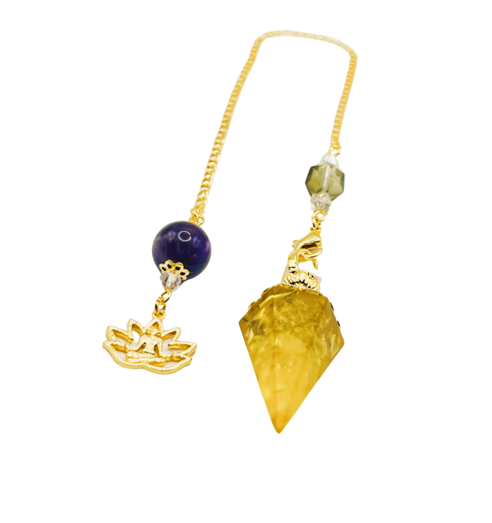 Citrine-Gemstone-Pointed-Golden-Pendulum