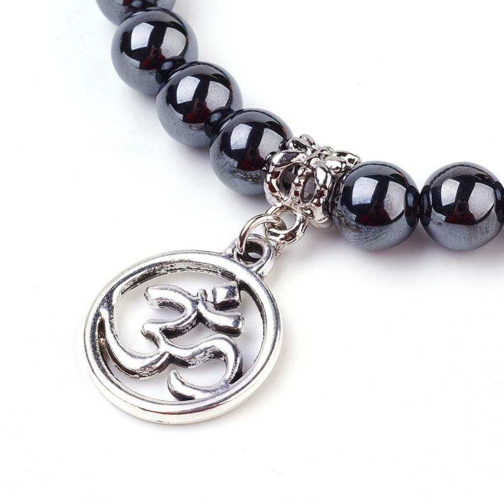 Hematite Chakra OM Bracelet