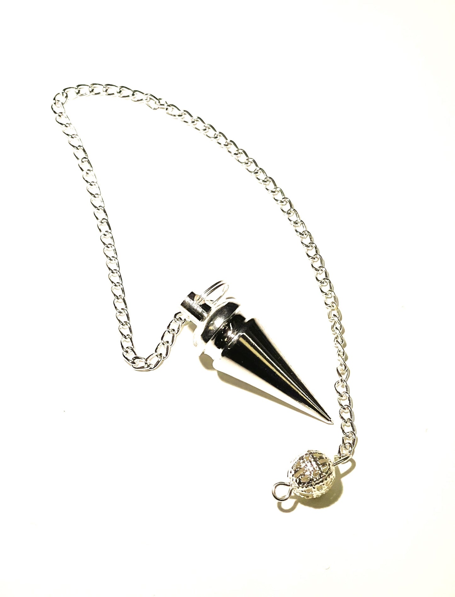 Solid-Metal-Cone-Silver-Pendulum