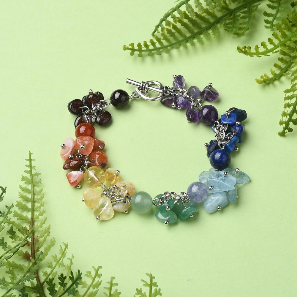 Chakra-Cluster-Heart-Clasp-Bracelet