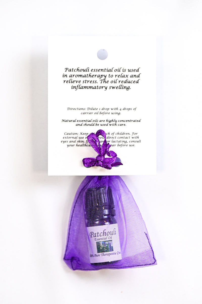 Patchouli Essential Oil with Beautiful Diffuser Flower 5ml
