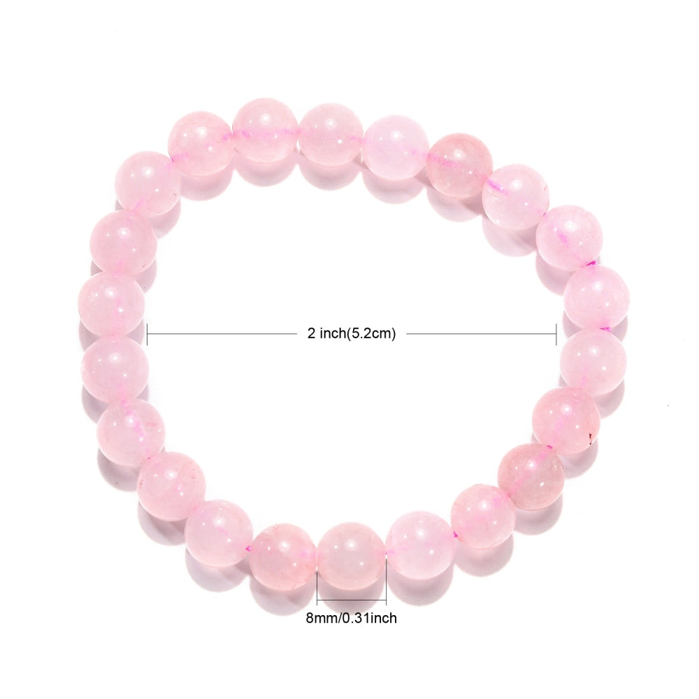 Rose Quartz Gemstone 8mm Bracelet