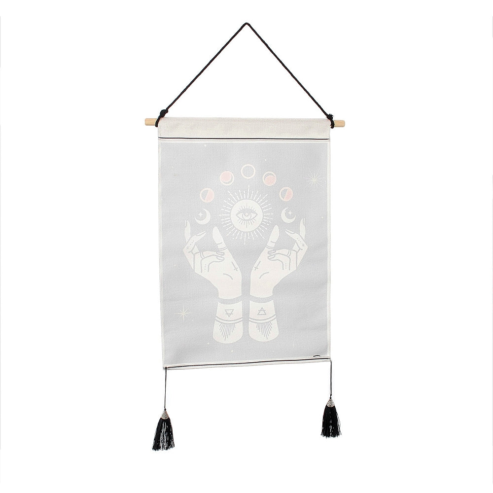 Palm with Moon Phases Tapestry Wall Hanging