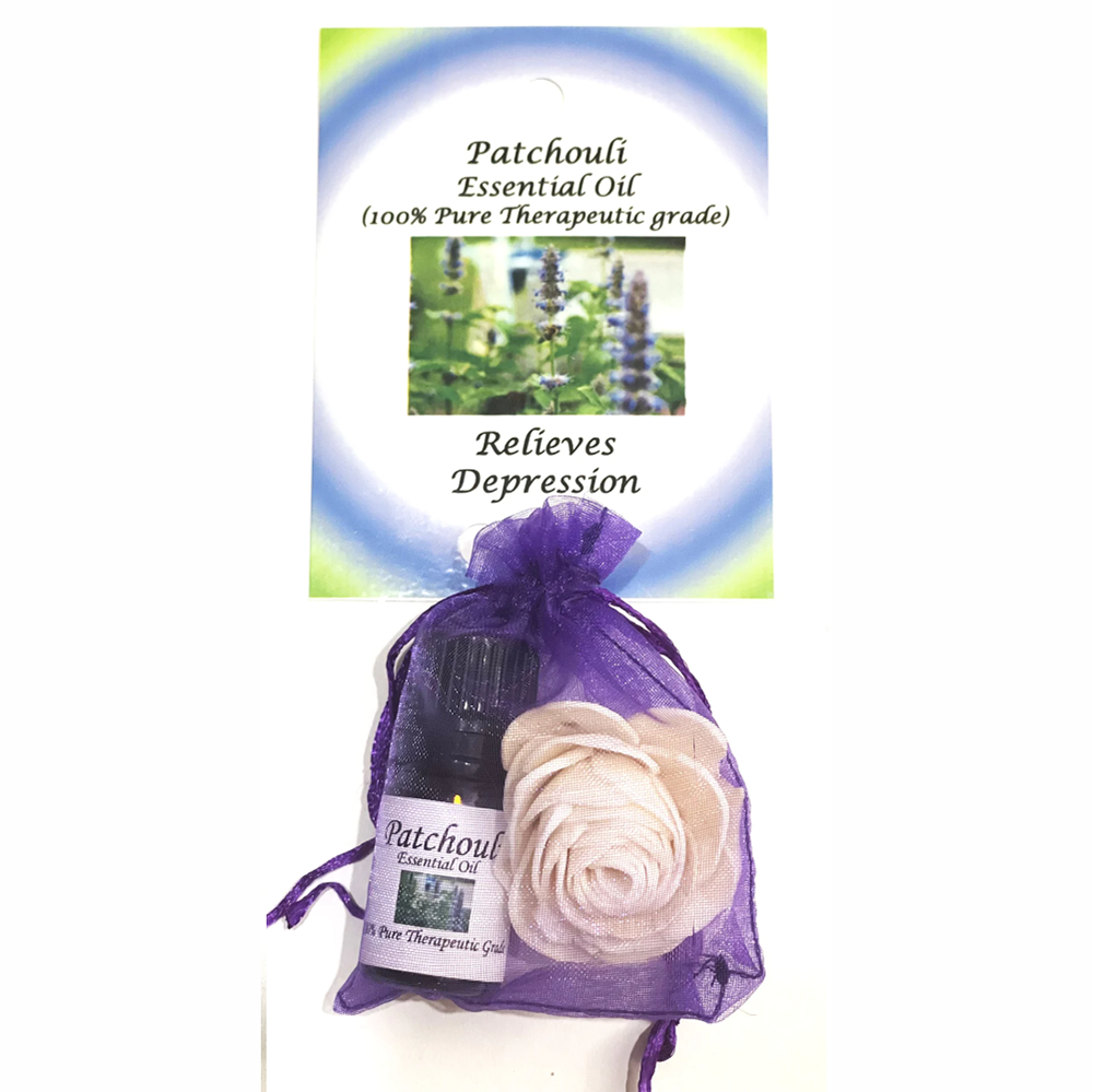 Patchouli Essential Oil with Beautiful Diffuser Flower 5ml