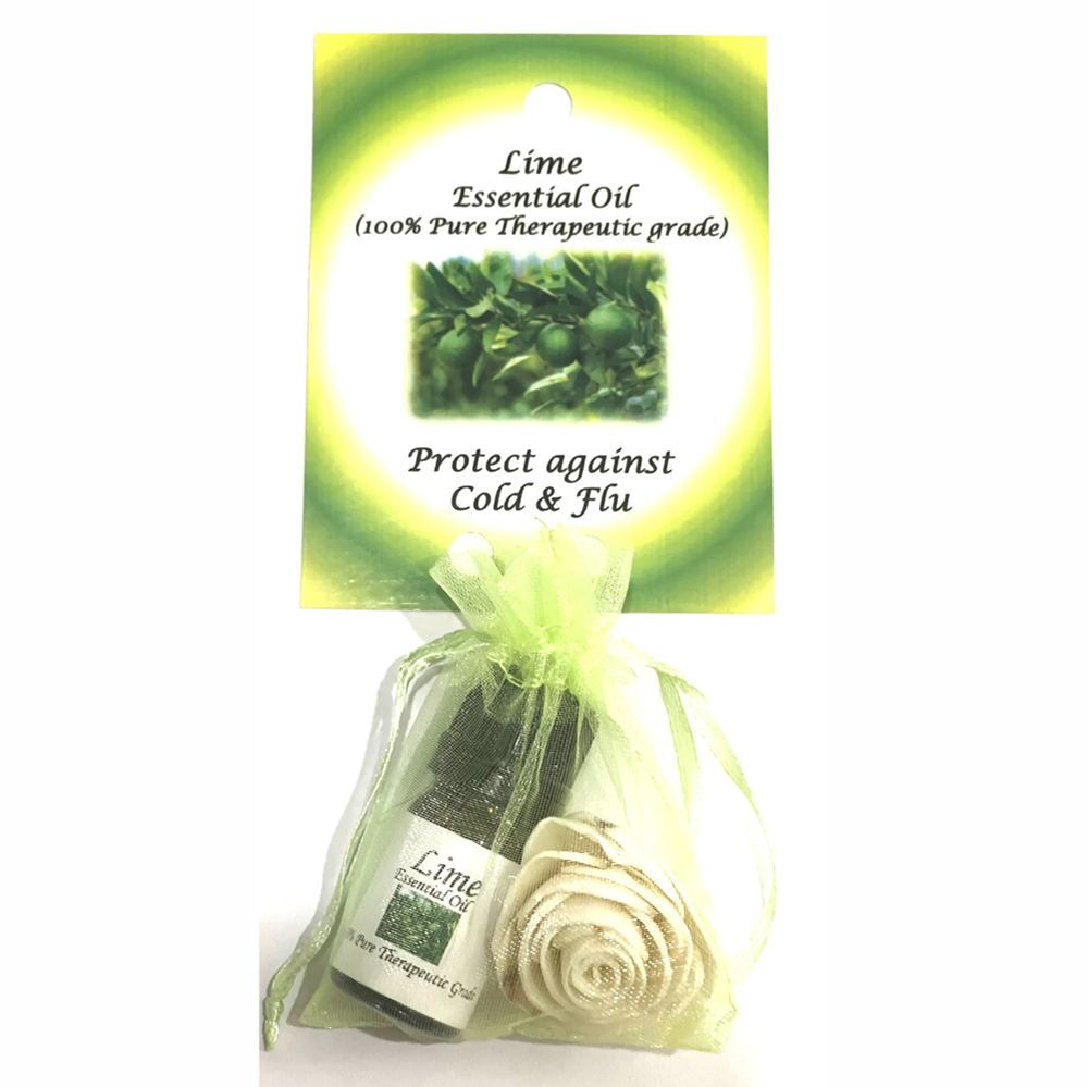 Lime-Essential-Oil-with-Beautiful-Diffuser-Flower