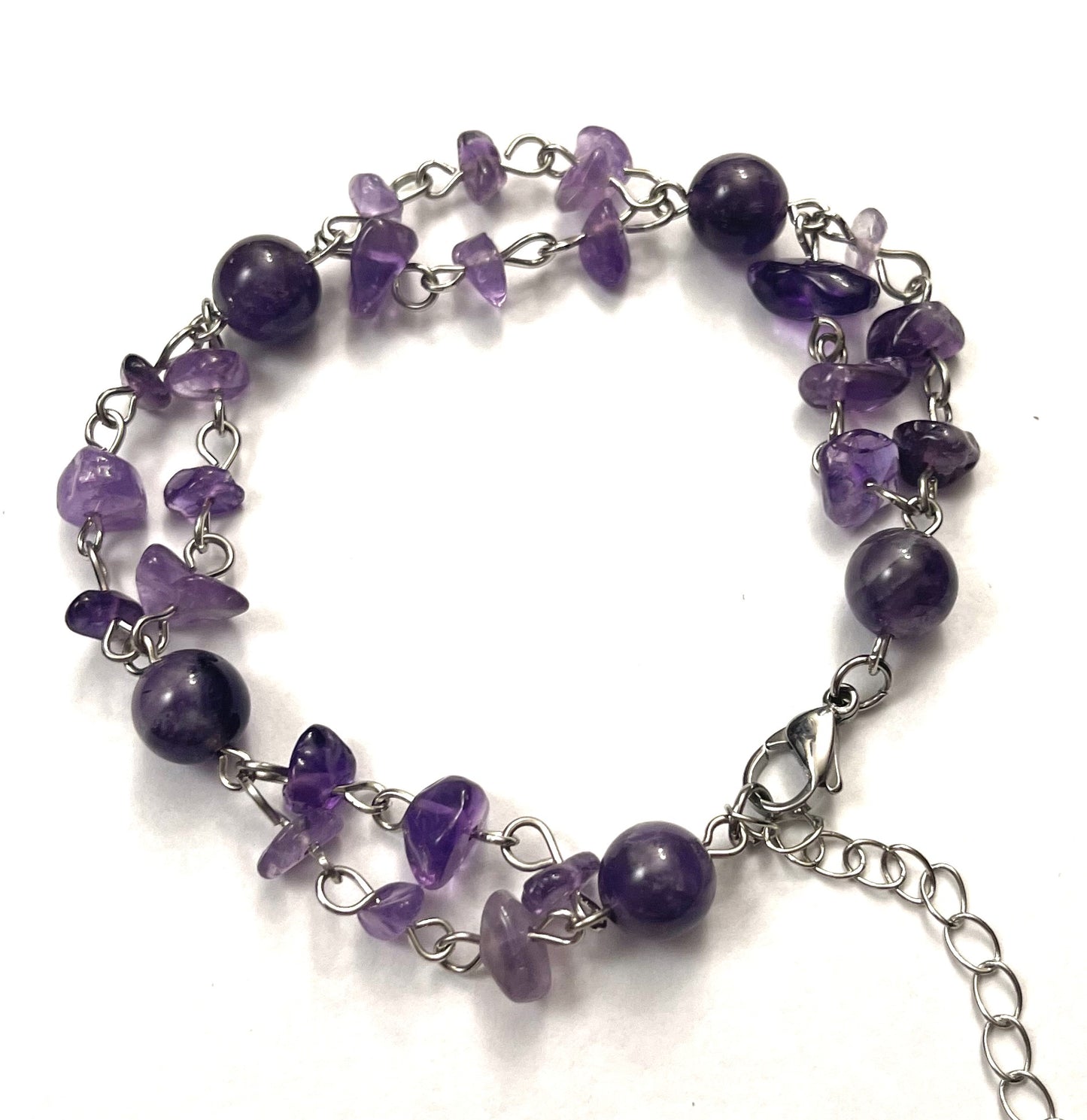 Cluster-Gemstone-Lobster-Claw-Bracelet