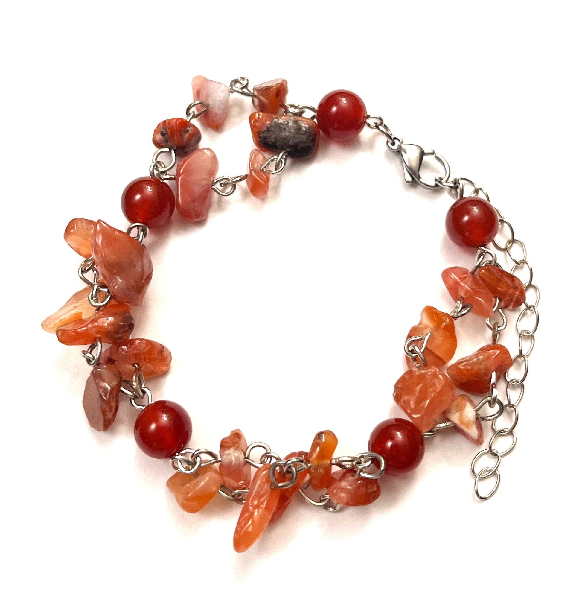 Cluster-Gemstone-Lobster-Claw-Bracelet