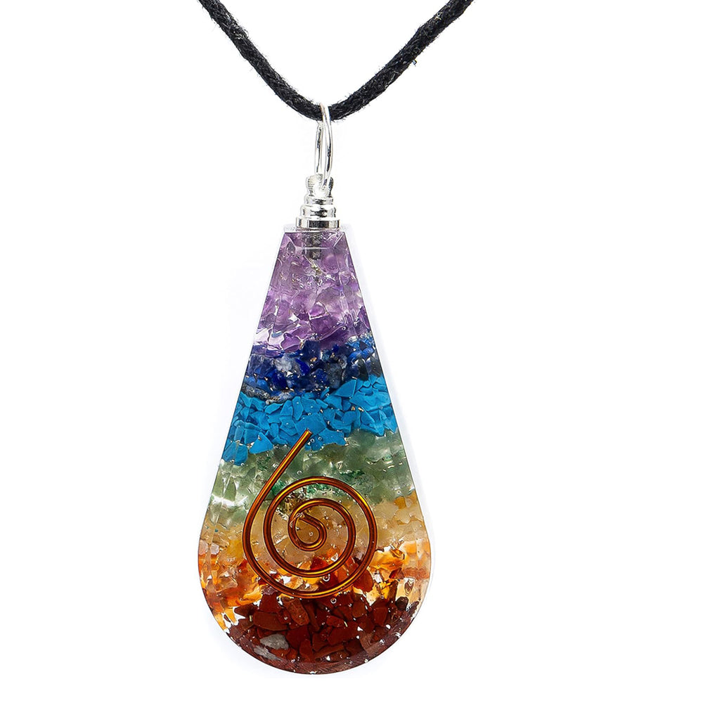Chakra-Teardrop-Orgonite-Pendant-Necklace