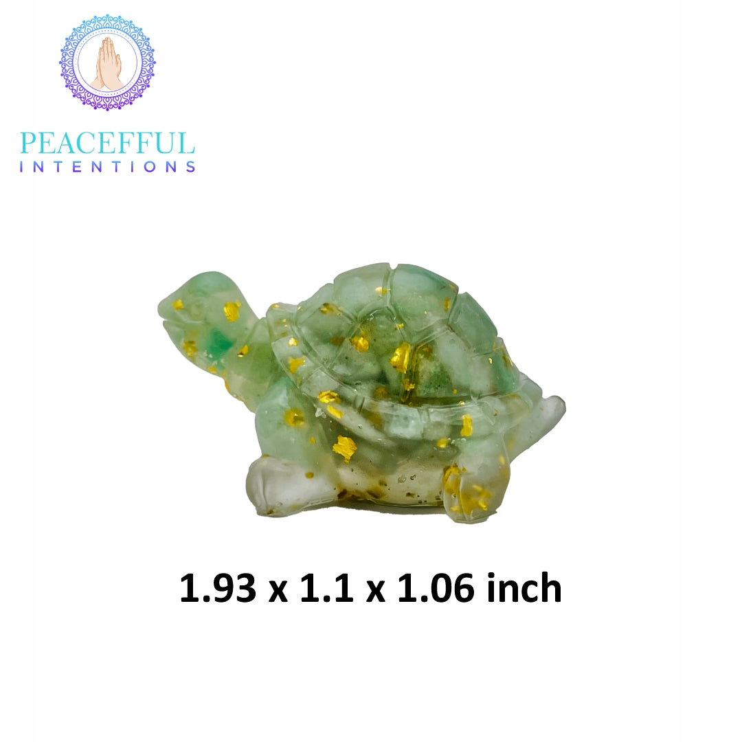 Green Aventurine Crystal Resin Turtle