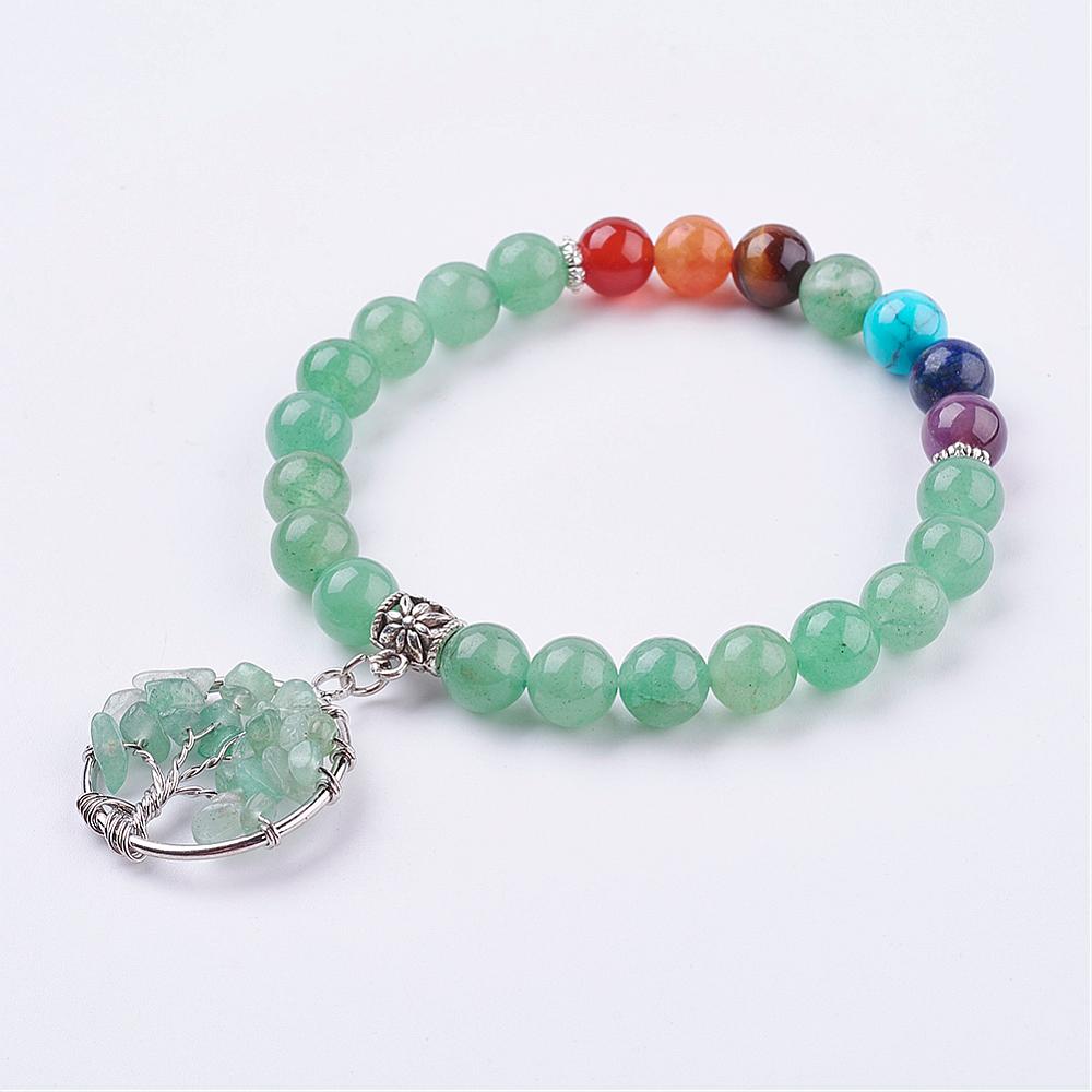 Gemstone-Chakra-Circle-Tree-of-Life-Chip-Bracelet