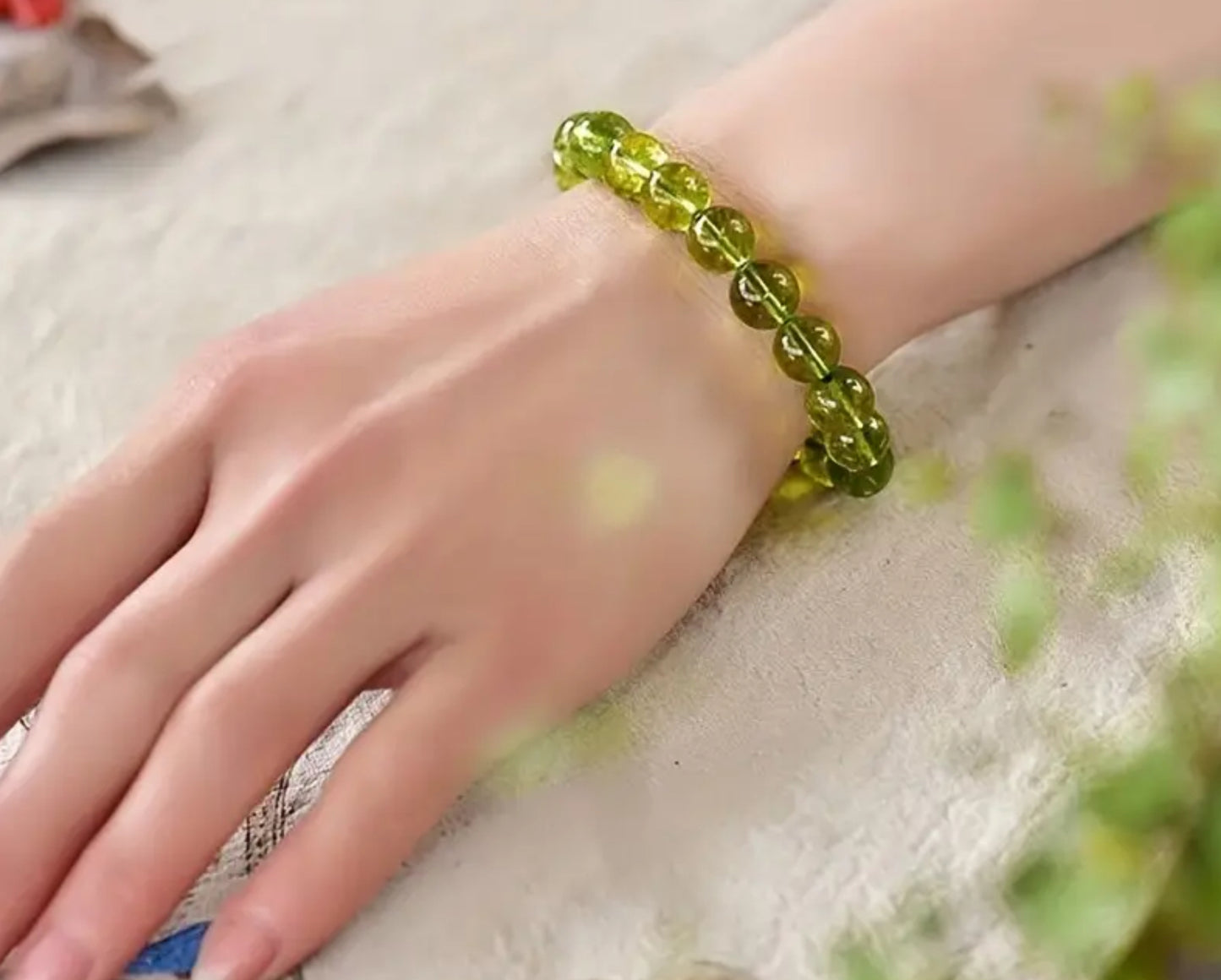 Green-Peridot-Gemstone-Bracelet