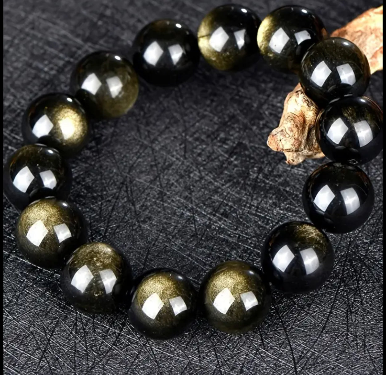 Golden-Obsidian-Gemstone-Bracelet