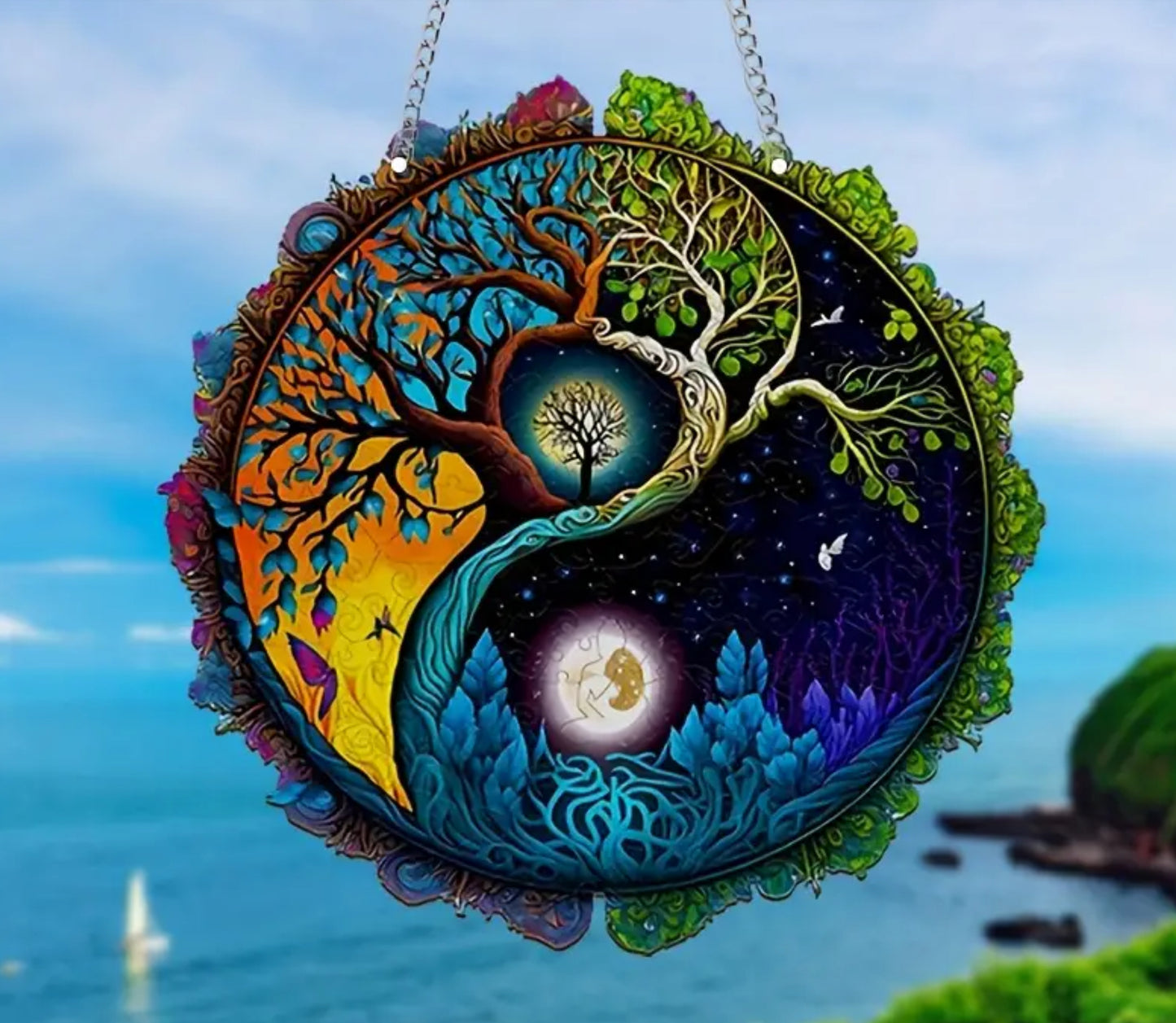Tree of Life Ying Yang Suncatcher