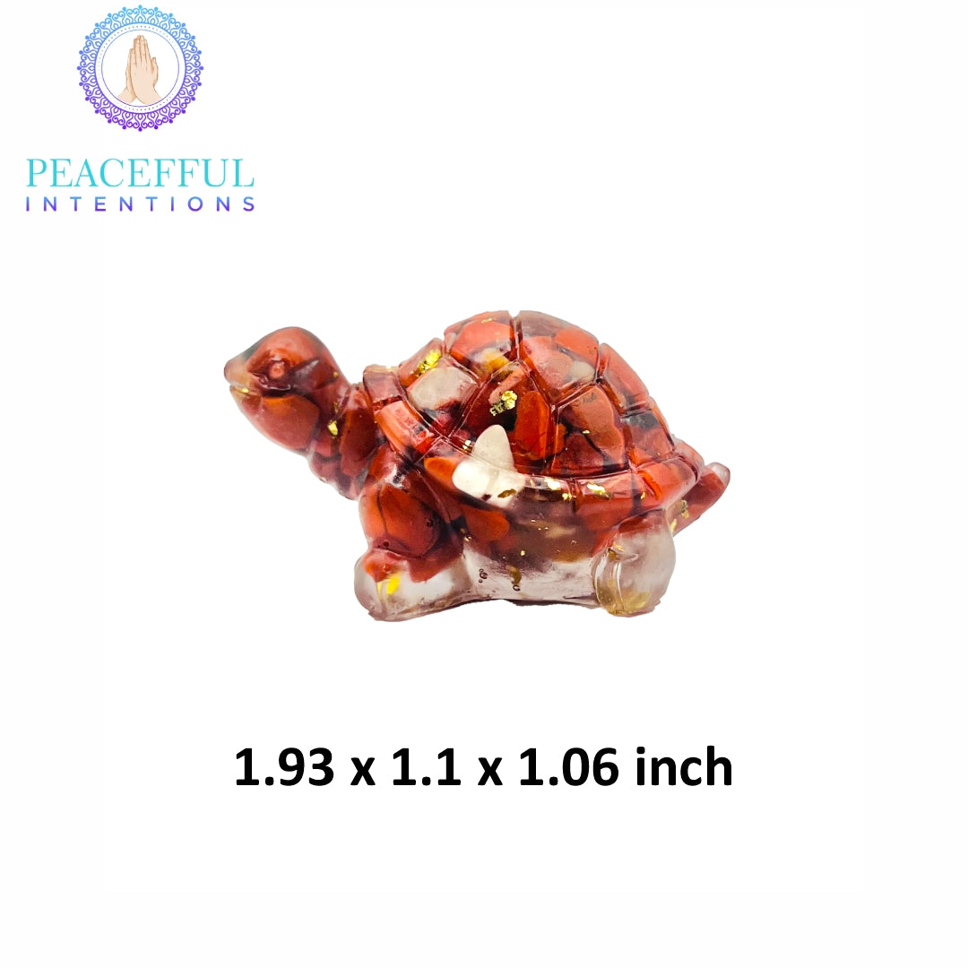 Red Jasper Crystal Resin Turtle