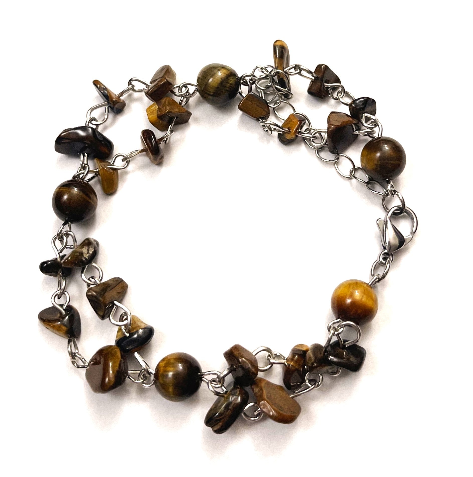 Cluster-Gemstone-Lobster-Claw-Bracelet