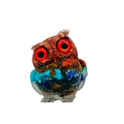 Chakra Crystal Resin Owl
