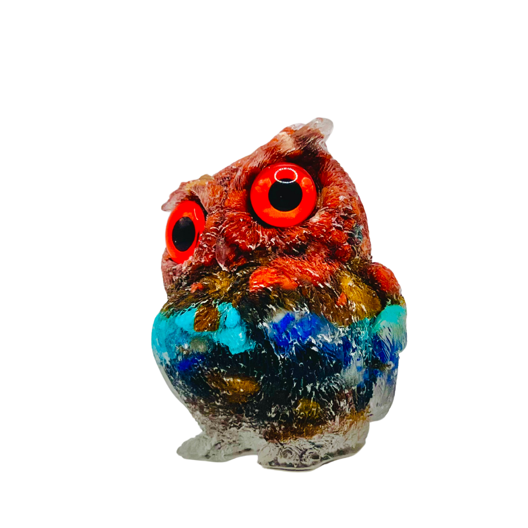 Chakra Crystal Resin Owl