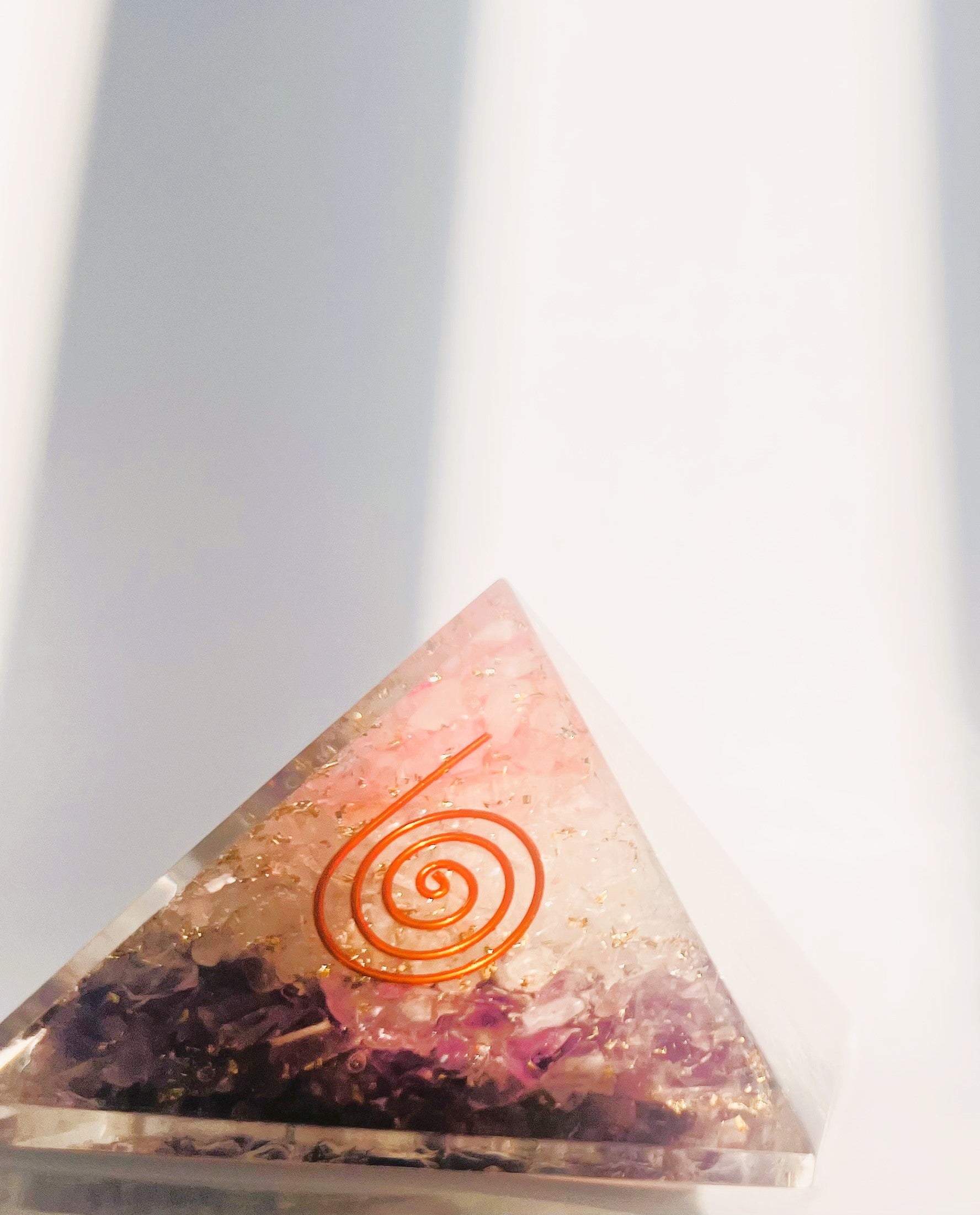 Amethyst-Clear-Quartz-Rose-Quartz-Orgonite-Pyramid-with-Copper-Coil