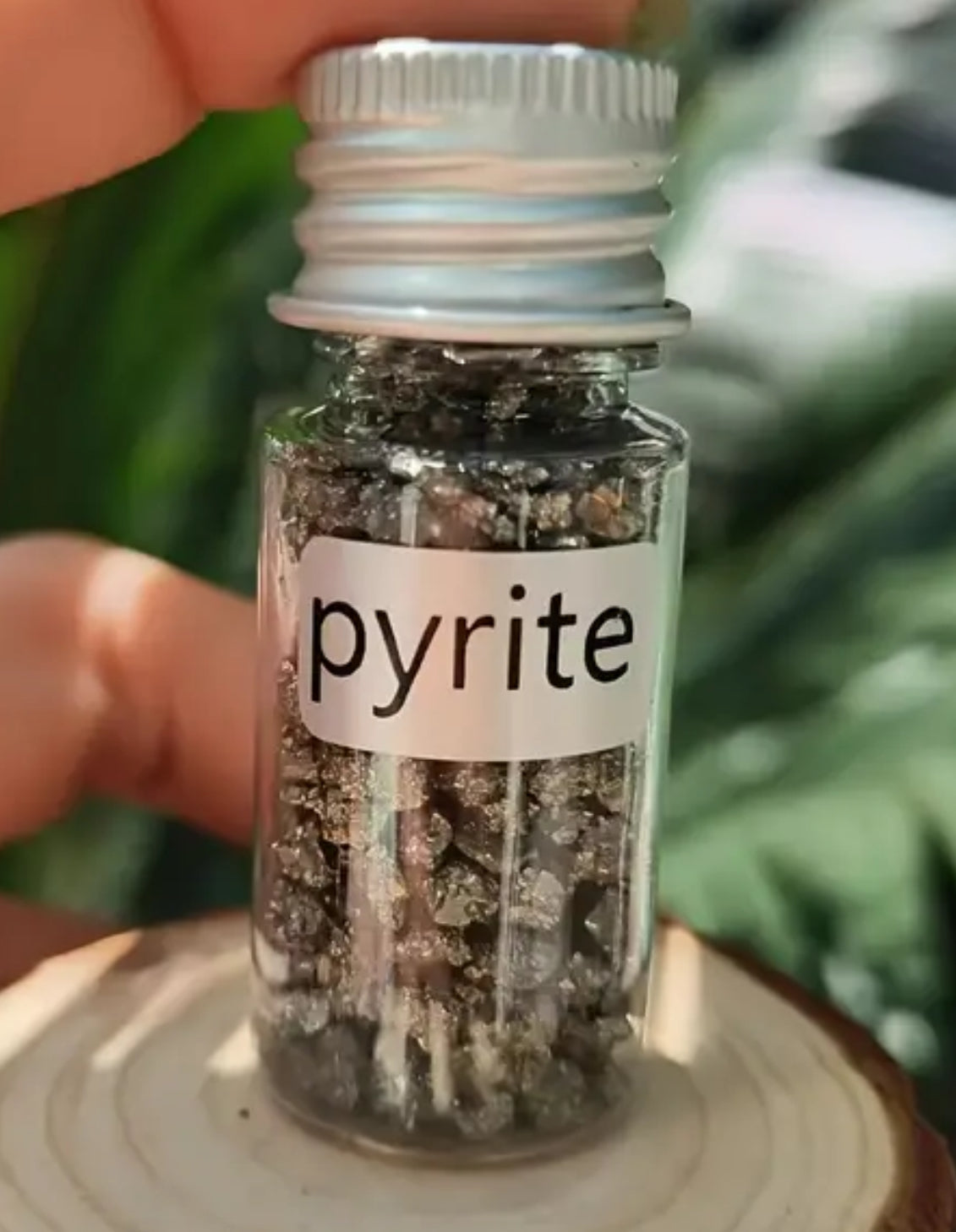 Pyrite Crystal Gemstone Bottle