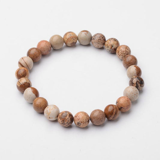 Picture-Jasper-Gemstone-8mm-Bracelet