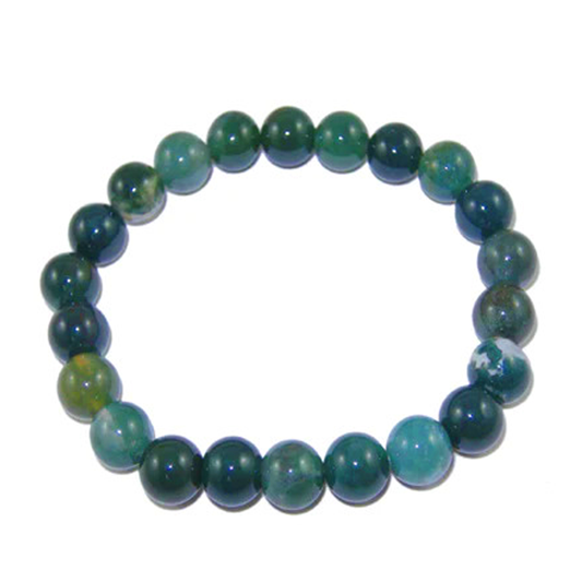 Moss Agate Gemstone Bracelet