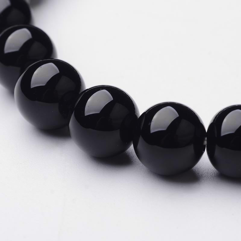 Black Obsidian Gemstone 8mm Bracelet