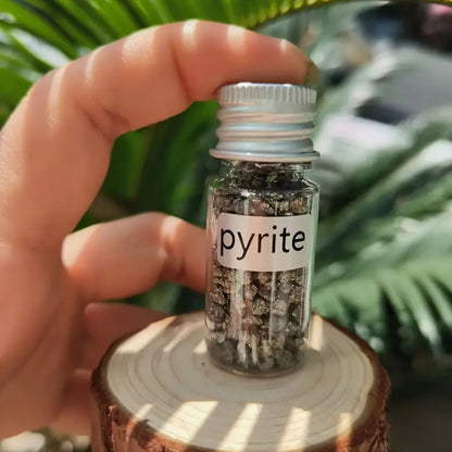 Pyrite Crystal Gemstone Bottle