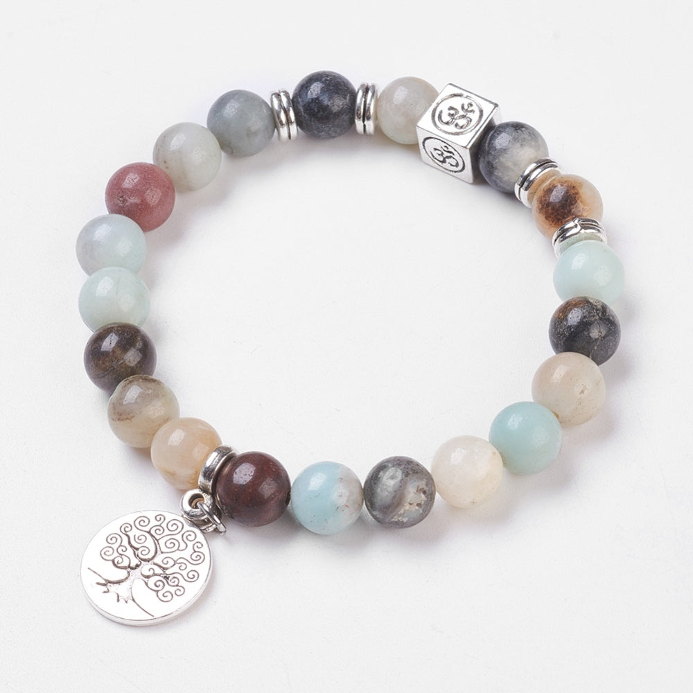 Gemstone-Om-Tree-of-Life-Bracelet