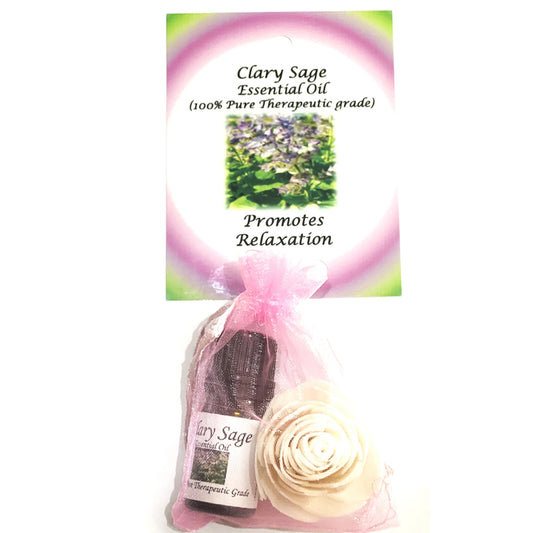 Clary-Sage-Essential-Oil-with-Beautiful-Diffuser-Flower