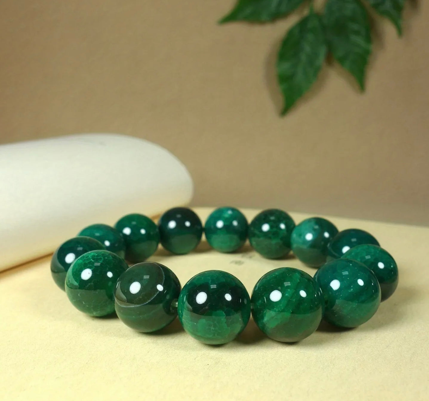 Green Agate Gemstone Bracelet