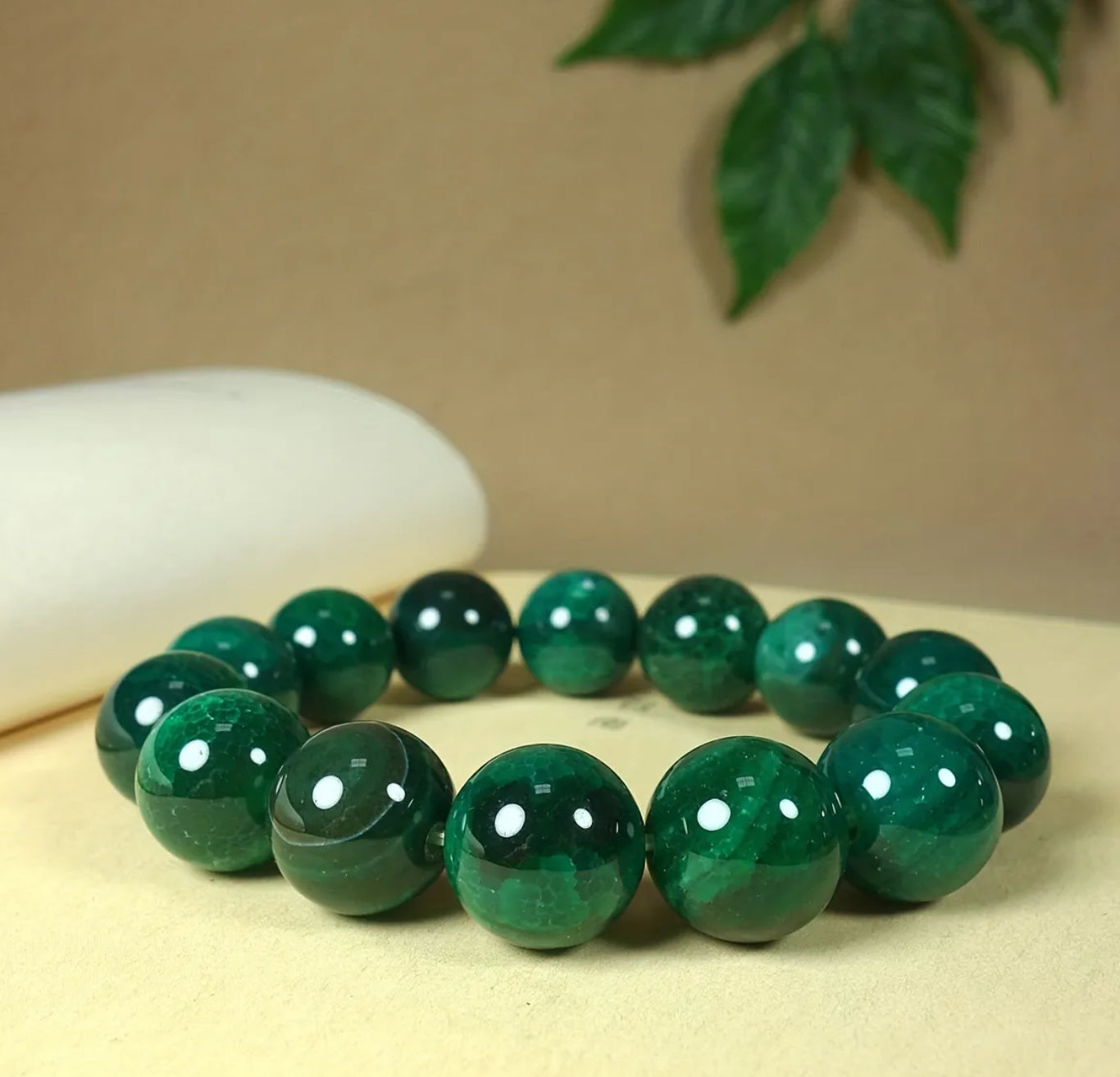 Green Agate Gemstone Bracelet