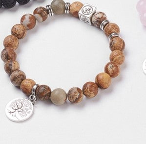 Gemstone-Om-Tree-of-Life-Bracelet