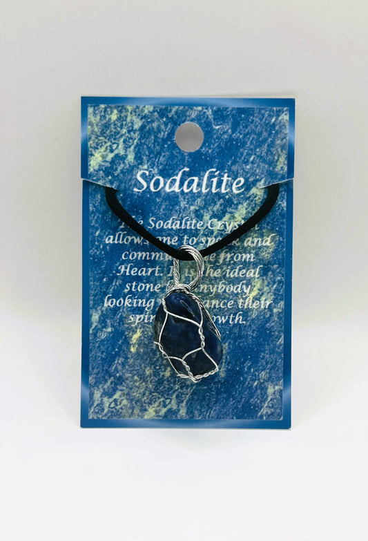 Sodalite-Silver-Wire-Wrapped-Necklace