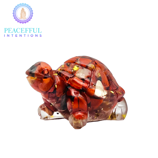 Red Jasper Crystal Resin Turtle